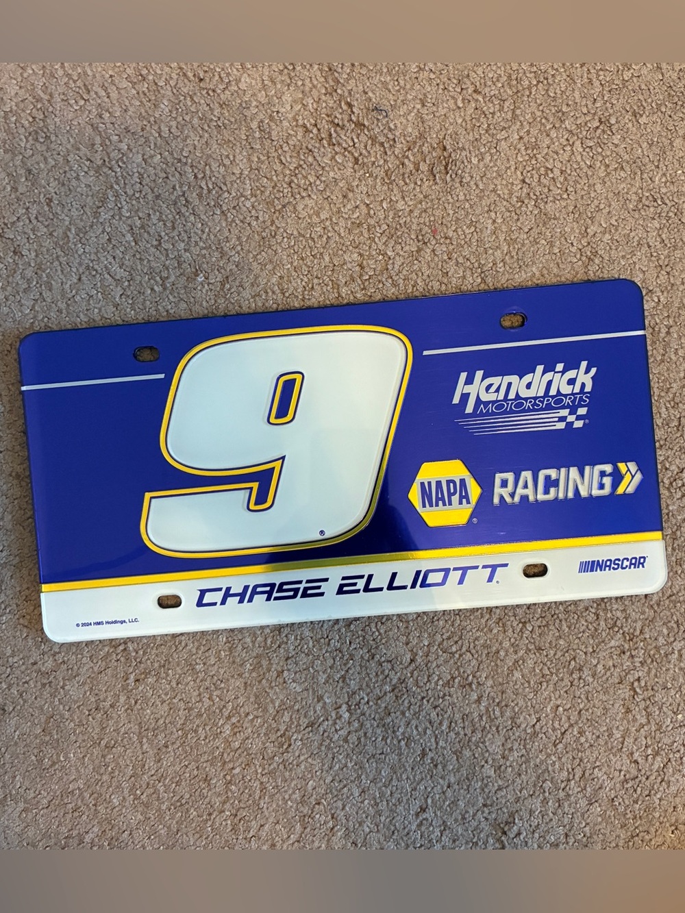 Wincraft Blue and White #9 Chase Elliott Racing License Plate